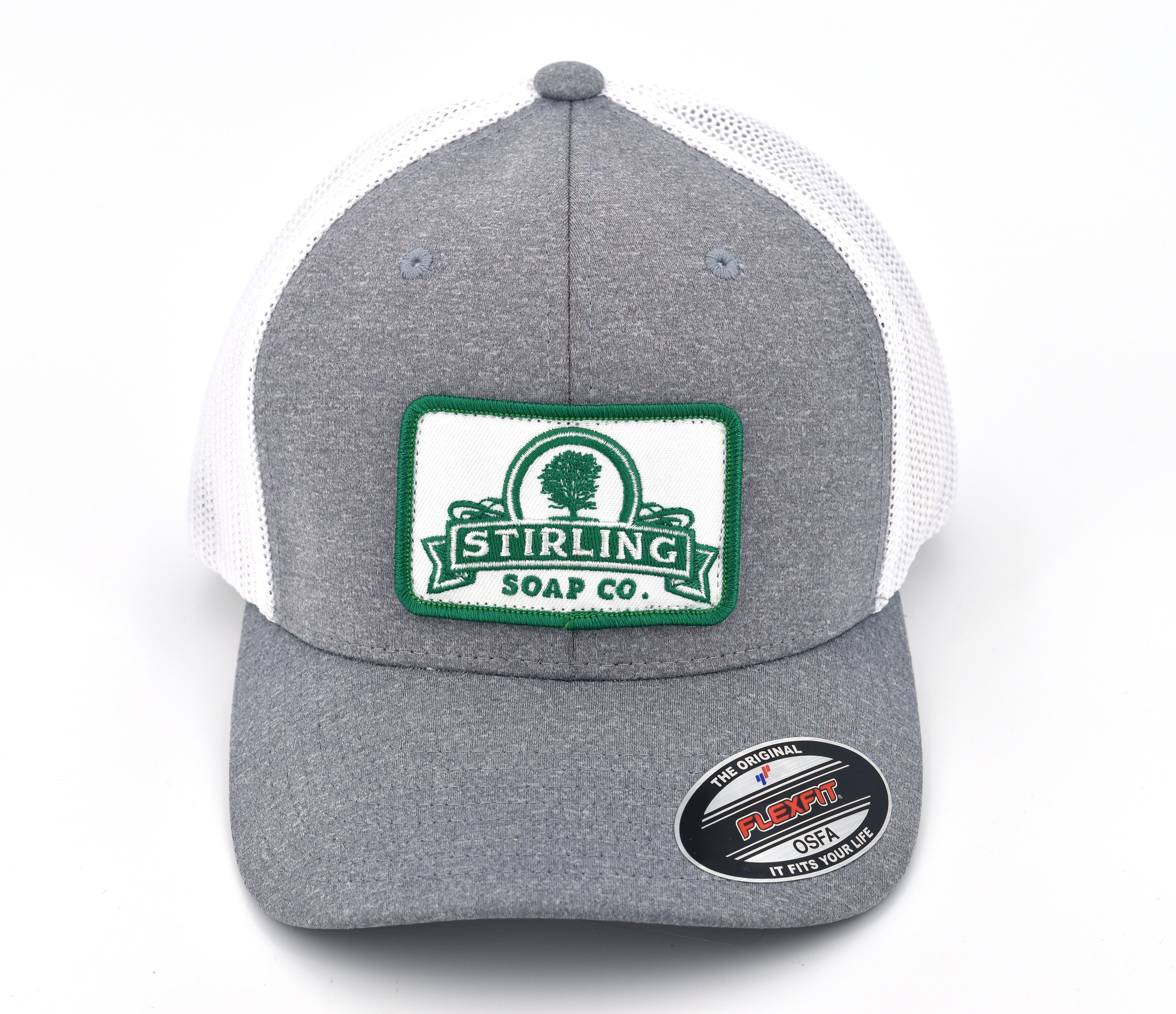 Flexfit Fitted Trucker Hat - Heather/White – Stirling Soap Company