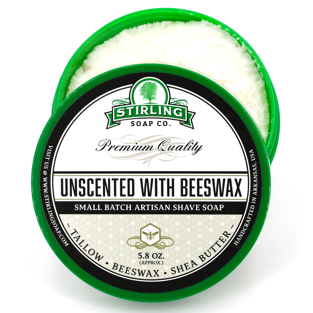 Unscented with Beeswax - Shave Soap – Stirling Soap Company