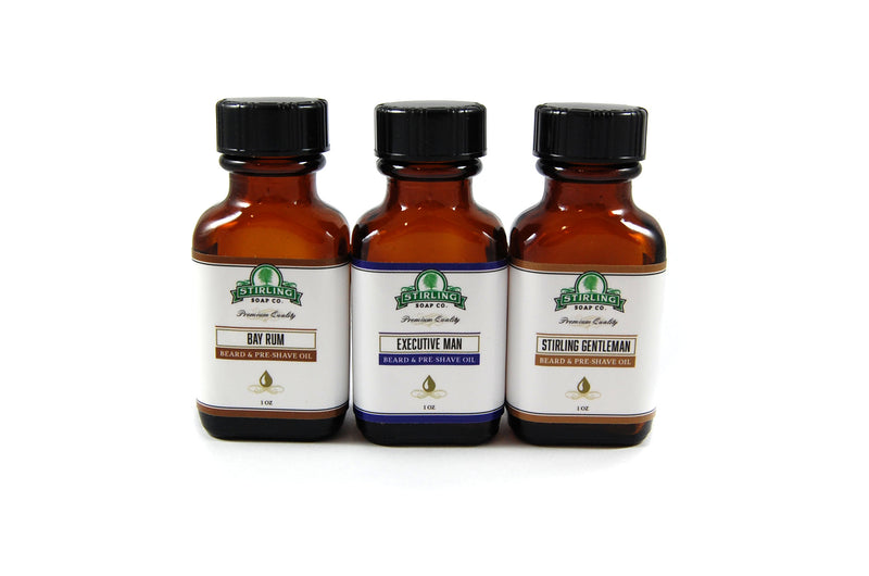 Beard & Pre-Shave Oil Sample Pack of 3 (1oz Bottles)