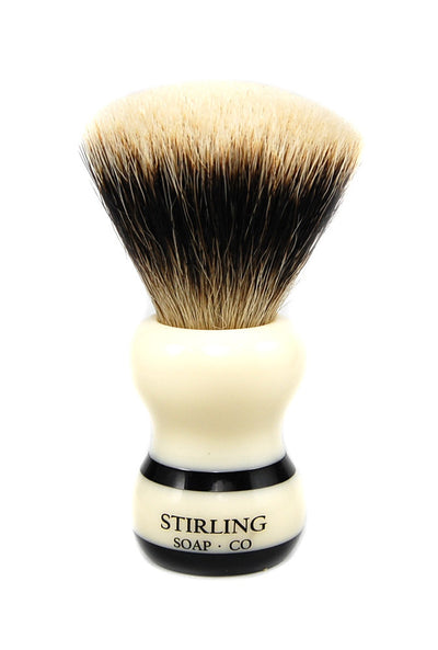 Finest Badger Shave Brush - 24mm Fan Knot (Black Striped)