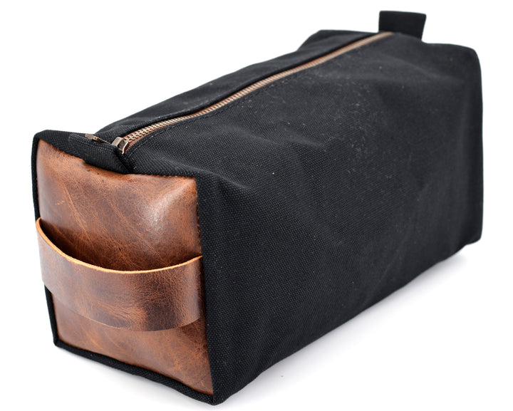 Water-Resistant Canvas/Premium Leather - Dopp Kit