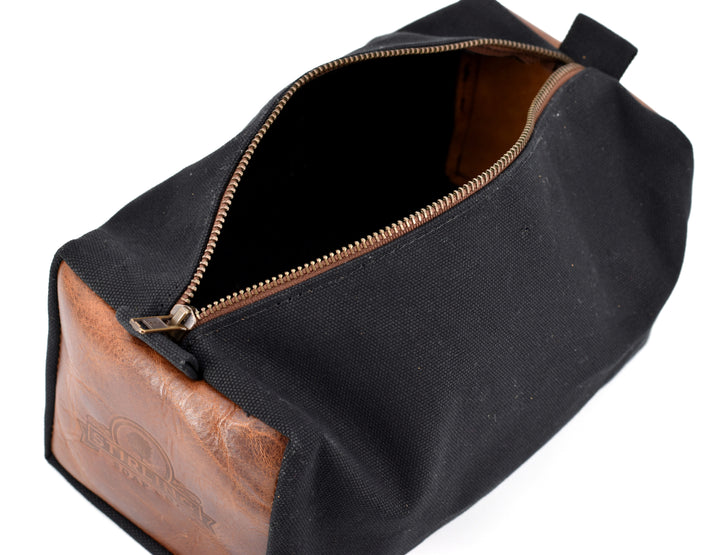 Water-Resistant Canvas/Premium Leather - Dopp Kit