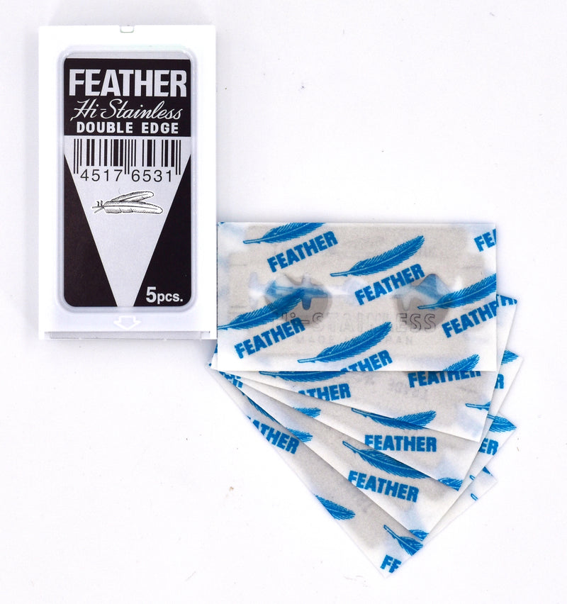 Feather Razor Blades (1 Pack of 5 Blades) – Stirling Soap Company