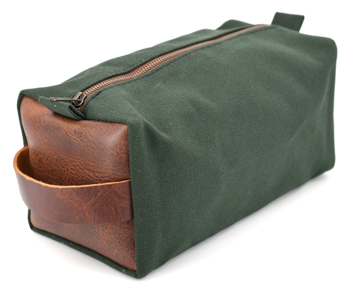 Water-Resistant Canvas/Premium Leather - Dopp Kit