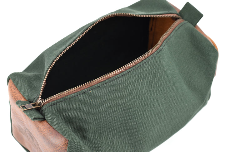 Water-Resistant Canvas/Premium Leather - Dopp Kit