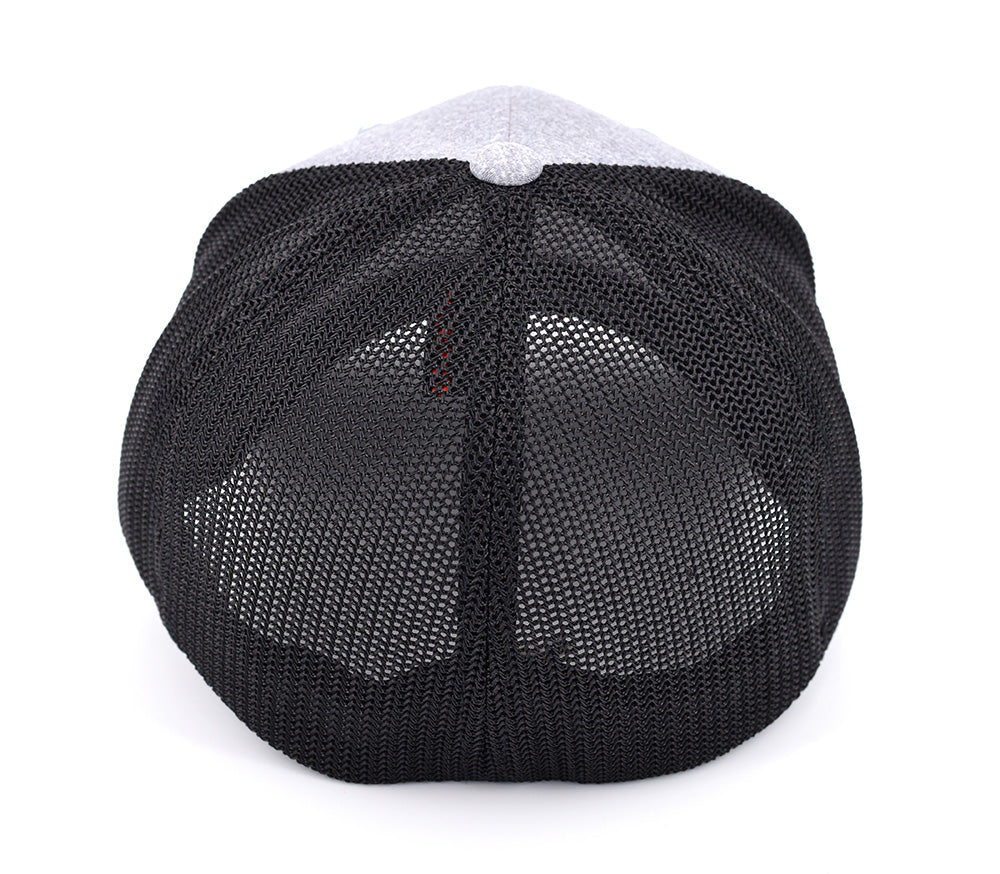 Flexfit Fitted Trucker Hat - Heather/Black