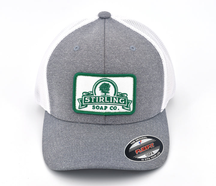 Flexfit Fitted Trucker Hat - Heather/White