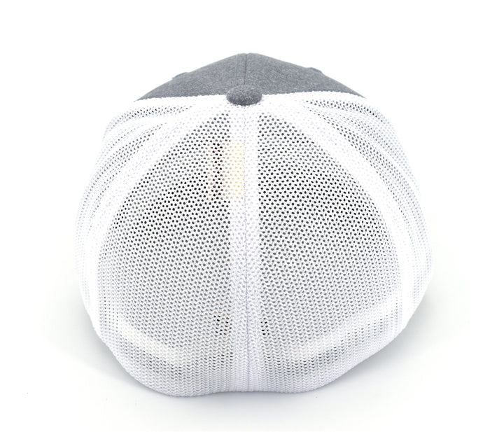 Flexfit Fitted Trucker Hat - Heather/White