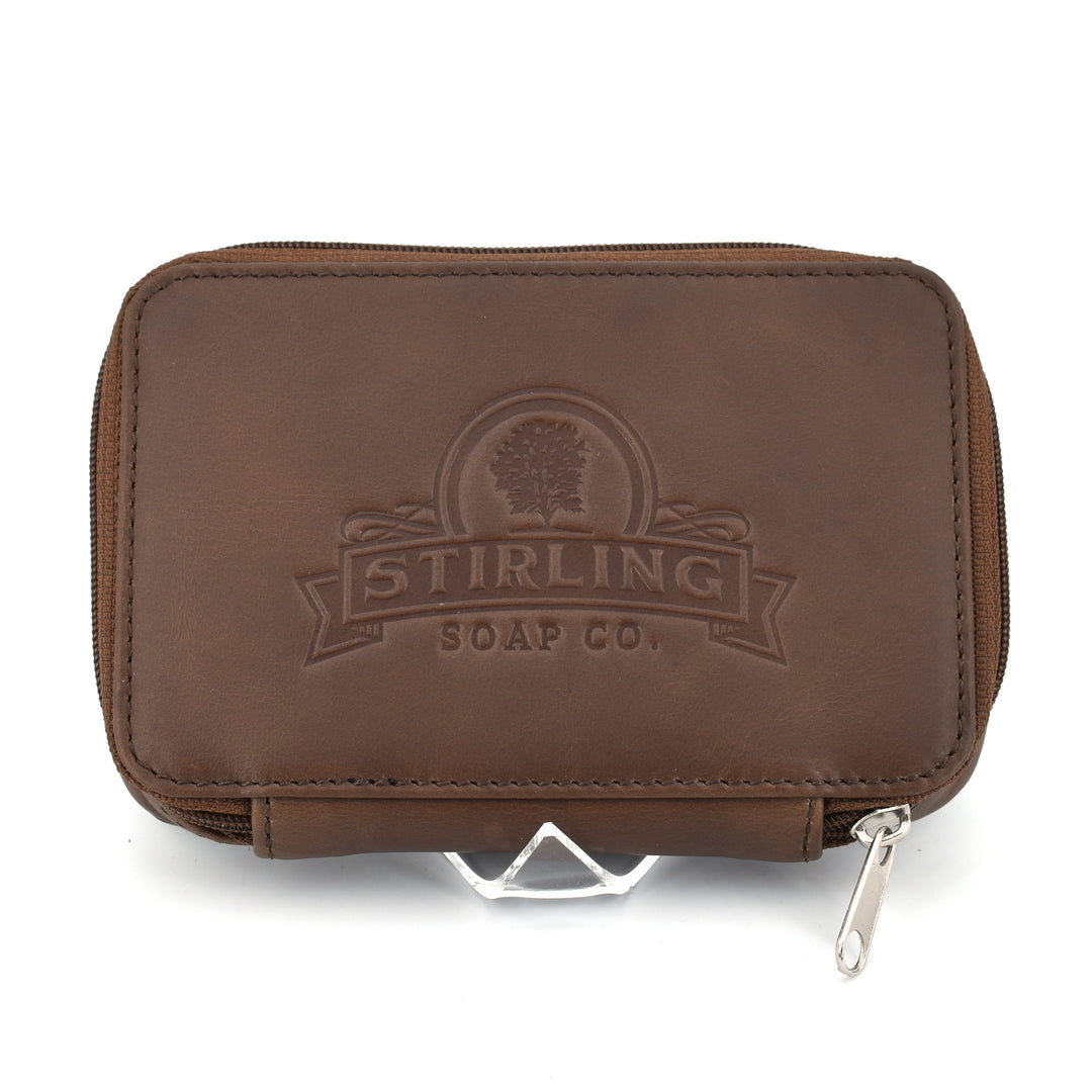 Premium Leather Razor/Blade Case - Milk Chocolate