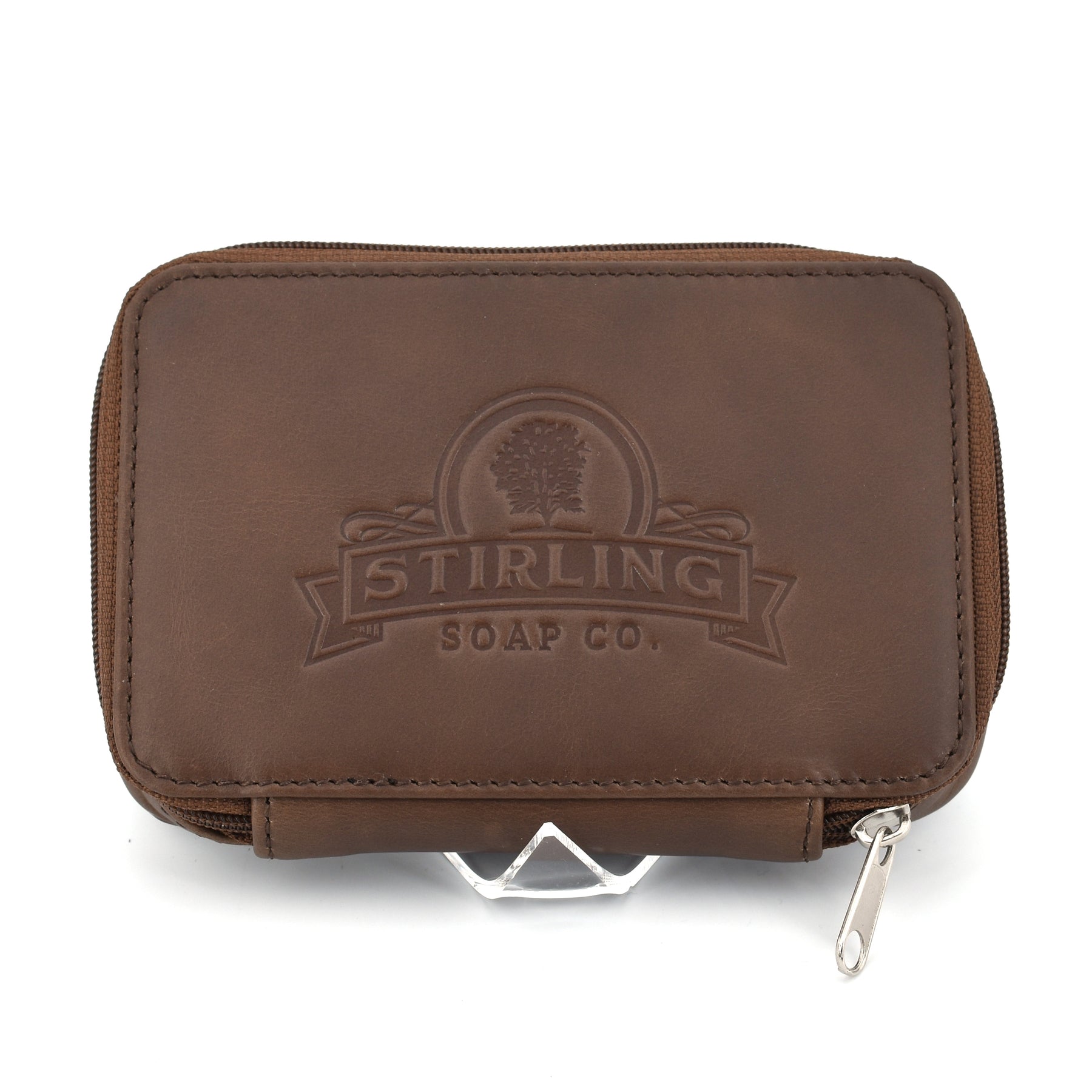 Premium Leather Razor/Blade Case - Milk Chocolate – Stirling Soap Company