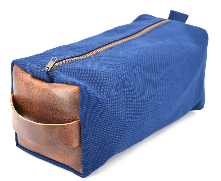 Water-Resistant Canvas/Premium Leather - Dopp Kit